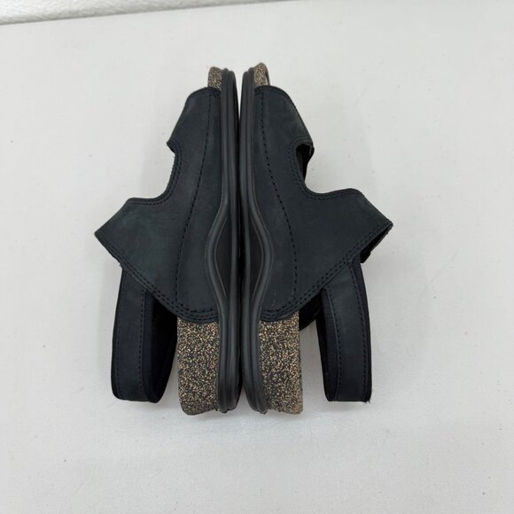 Ecco Cosmo Black Leather Cork Adjust Open Toe Sandals Shoe Womens sz 39 US 8-8.5 - Picture 7 of 9